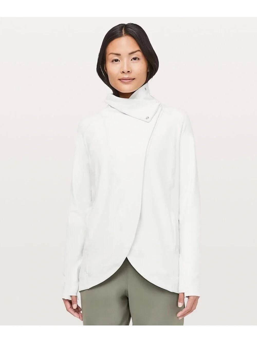 Lululemon That’s A Wrap Jacket Heathered Light Gray Size 6